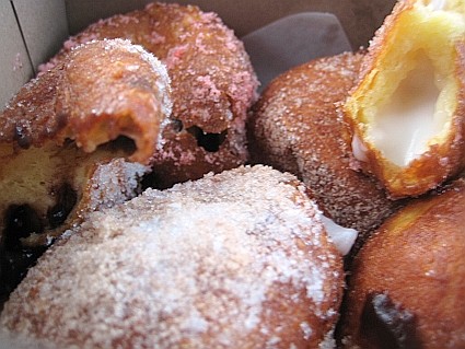 Leonard's Bakery Malasadas, Hawai'i closeup Malasadas - Hot and crispy on the outside, rich and gooey on the inside