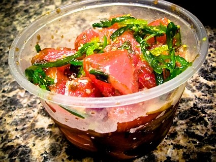 Ahi poke - Kaneohe, Hawai'i Roadside ahi poke - found in Kaneohe, Hawai'i